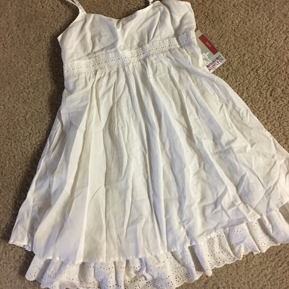 White sundress lace trim XS